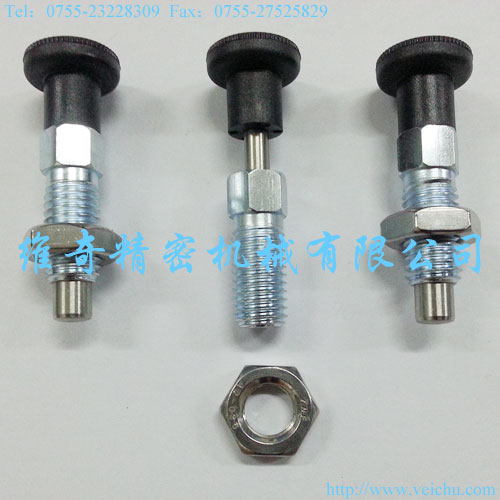 VCN717-BK碳钢复位型粗牙分度销M6