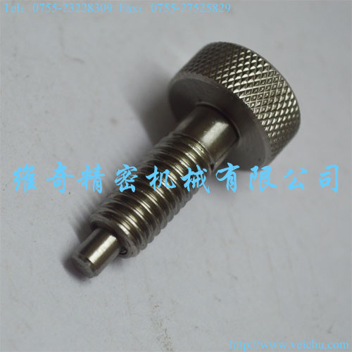碳钢可伸缩带锁型滚花旋钮柱塞